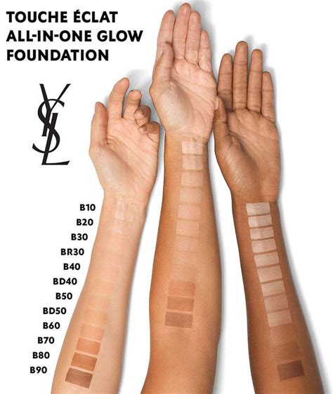 ysl all in one glow foundation swatches|ysl tinted moisturizer.